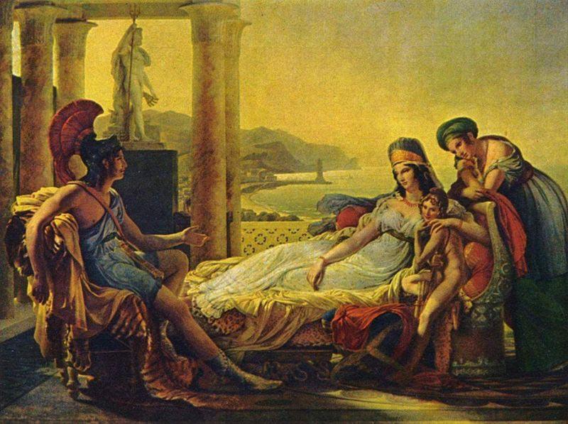 Baron Pierre-Narcisse Guerin Aeneas tells Dido the misfortunes of the Trojan city Germany oil painting art